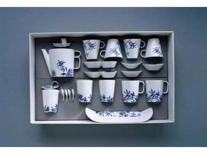 Souprava čajová Bohemia Cobalt - design prof. arch. Jiří Pelcl, český porcelán Dubí