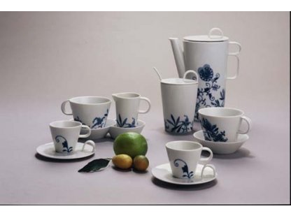 Bohemia Cobalt coffee set - design by prof. architect Jiří Pelcl, Bohemia porcelain Dubí