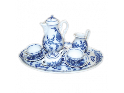 Zwiebelmuster Mini coffee set 360g Original Blue Onion Pattern Bohemia from Dubi