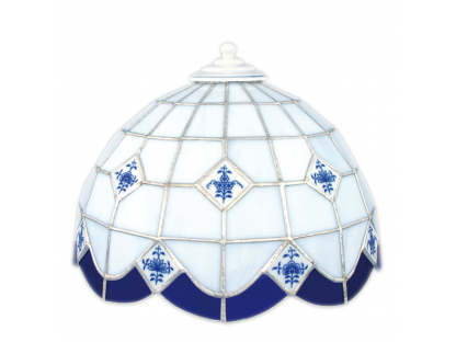 Cibulák Stínítko vitráž k lampovému podstavci neprolamované 35 cm Originál Český porcelán Dubí 