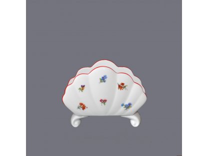 Napkin stand Austrian hand red line 10cm Czech porcelain Dubí