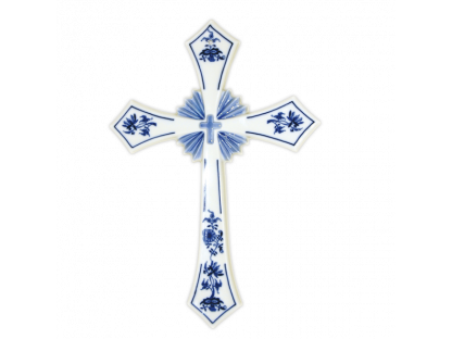 Cibulák svatý kříž (závěsný) 30 cm originální český porcelán Dubí