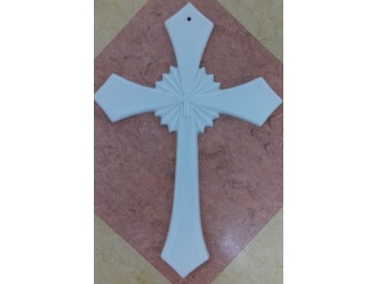 Svätý kríž závesný bílý 30 cm český porcelán Dubí,