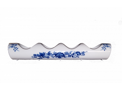 Zwiebelmuster Adventsleuchter gerader Korpus 30,5cm x 5,2cm 440g Original Bohemia Porzellan Dubi Karlsbader