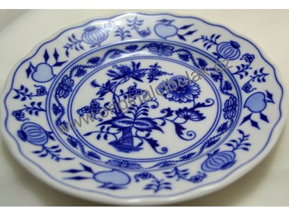 talíř cibulák dezertní  17 cm originální cibulákový porcelán Dubí 2.jakost
