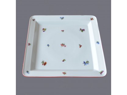 Square plate 27 cm Handball Bohemia porcelain Dubí