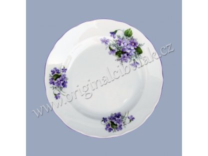 Dessertteller Veilchen 19 cm Tschechisches Porzellan Dubí violette Linie