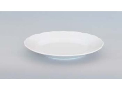 Tanier dezertný 17cm biele Rokoko Český porcelán Dubí