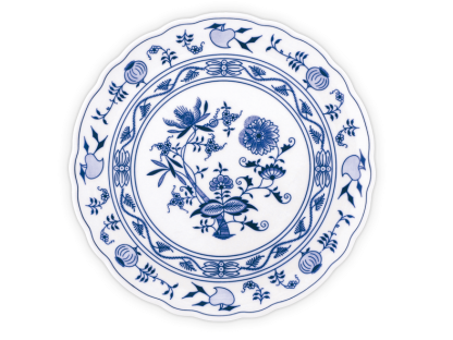 Zwiebelmuster Tortenplatte 31cm  Original Bohemia Porzellan Dubi Karlsbader 