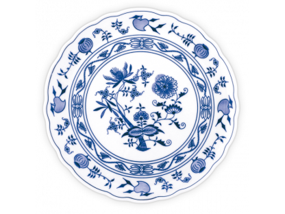 Zwiebelmuster Cake plate 31 cm on the leg Original Blue Onion Pattern Bohemia from Dubi