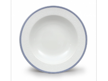 talíř hluboký 22 cm Opál krajka modrá 80136 Thun  1 ks český porcelán