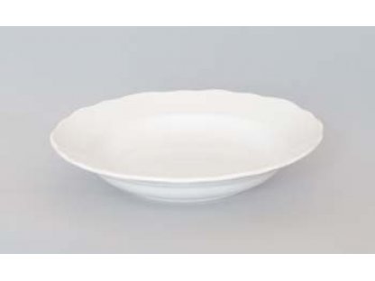 Plate deep 24cm White Bohemia porcelain Dubí