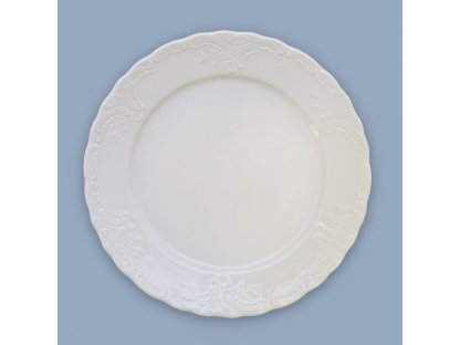 Plytký porcelánový tanier biely Opera 24 cm Český porcelán Dubí