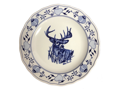 Zwiebelmuster Flacher Teller 24cm REH Original Bohemia Porzellan Dubi Karlsbader 