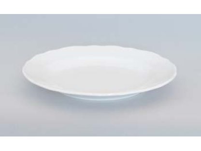 Tanier plytký 26cm biele Rokoko Český porcelán Dubí 