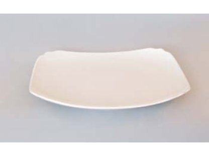 Weißer Porzellanteller quadratisch 21 cm Tschechisches Porzellan Dubí