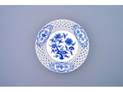talíř prolamovaný 24 cm, 10153 cibulák český porcelán Dubí