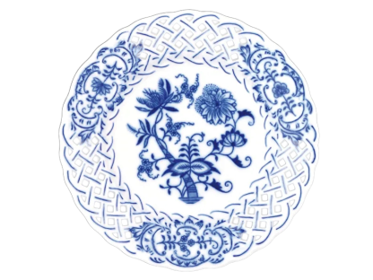 Zwiebelmuster Openwork plate 27cm Original Blue Onion Pattern Bohemia from Dubi