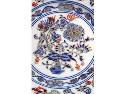 Zwiebelmuster gold plated with ruby ​​decoration Openwork plate 24cm Original Blue Onion Pattern Bohemia from Dubi 