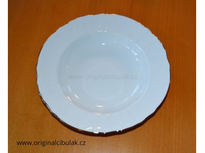 talířová souprava bílý porcelán Bernadotte Thun 6 osob 18 dílů český porcelán Nová Role