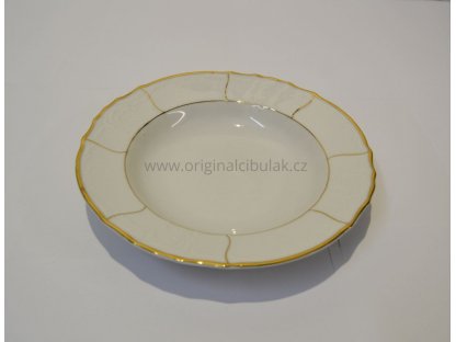 tanierová súprava pozlátený porcelán Bernadotte Thun 6 osôb 18 dielov český porcelán Nová Role