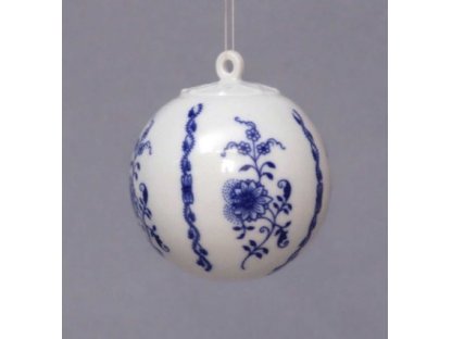 Zwiebelmuster Weihnachtskugel klein 5,8 cm 50g Original Bohemia Porzellan Dubi Karlsbader