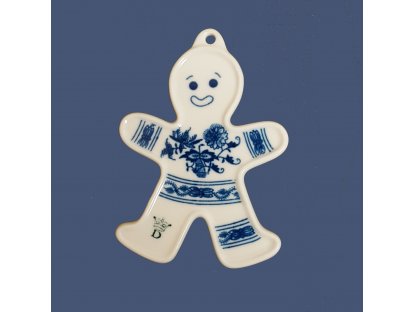 Zwiebelmuster Christmas decoration gingerbread 85x60 mm 25g Original Blue Onion Pattern Bohemia from Dubi