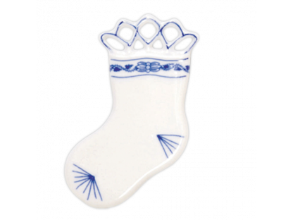 Zwiebelmuster Christmas ornament sock 9.5 x 3.5 cm Original Blue Onion Pattern Bohemia from Dubi 