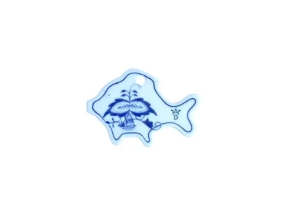 Zwiebelmuster Christmas ornament Fish 80 x 55 mm, 50 g Original Blue Onion Pattern Bohemia from Dubi 