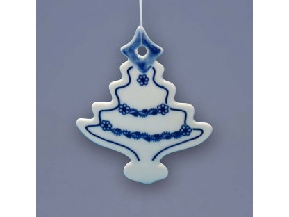 Cibulák Vánoční ozdoba Stromek 7,0 x 8,4 x 0,2 cm 14g Originál Český porcelán Dubí 