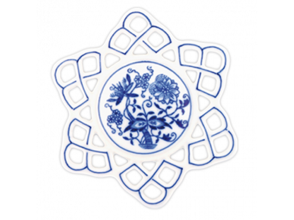 Cibulak Vianočná ozdoba vločka 10,4 cm Originálny Český Porcelán Dubí 2.akosť