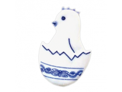 Zwiebelmuster Easter decoration chick in shell, cutout 5.2 x 3.4 cm Original Blue Onion Pattern Bohemia from Dubi 
