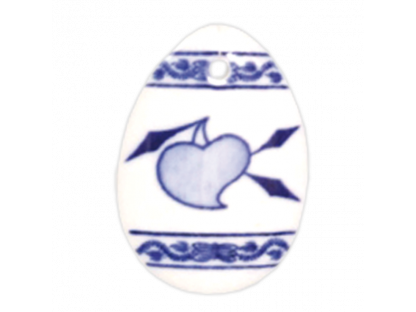 Zwiebelmuste Osterdeko Ei geschnitten 5,5x3,9 cm 0,20g Original Bohemia Porzellan Dubi Karlsbader 