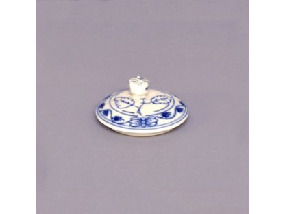 Víčko bez výřezu k cibulákové cukřence 0,20 l originální cibulákový porcelán Dubí, cibulový vzor