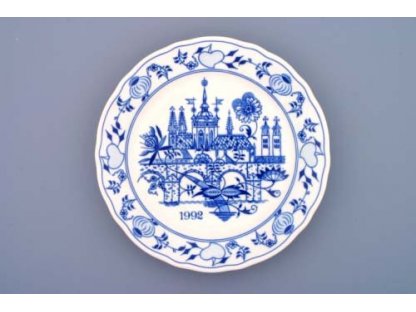 Cibulak Tanier závesný plytký výročný 1992 24cm Originálny Český Porcelán Dubí