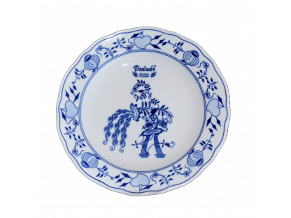 Zwiebelmuster Sternzeichen Horoskop Platte WASSERMANN 24cm Original Bohemia Porzellan Dubi Karlsbader