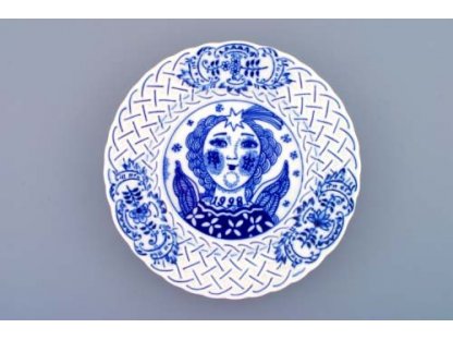 Zwiebelmuster Plate Anniversary 1998  embossed hanging 18cm Original Blue Onion Pattern Bohemia from Dubi 