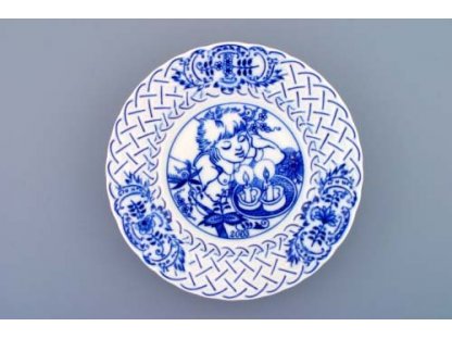 Cibulák Talíř  Výroční 2003 reliéfní závěsný 18cm Originál Český porcelán Dubí