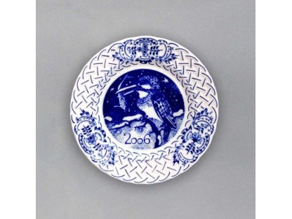 Zwiebelmuster Plate Anniversary 2006  embossed hanging 18cm Original Blue Onion Pattern Bohemia from Dubi