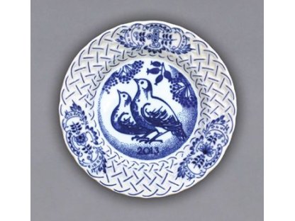 Cibulák Talíř  Výroční 2013 reliéfní závěsný 18cm Originál Český porcelán Dubí
