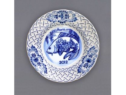 Zwiebelmuster Plate Anniversary 2012 embossed hanging 18cm Original Blue Onion Pattern Bohemia from Dubi 