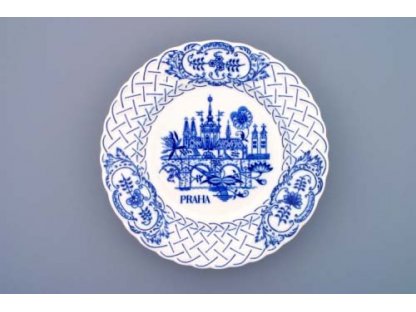 Zwiebelmuster Hanging plate embossed PRAGUE 24cm Original Blue Onion Pattern Bohemia from Dubi 