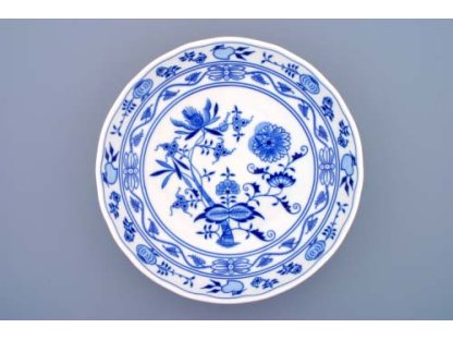 GRÜN  Zwiebelmuster Kompottschale 26cm  Original Bohemia Porzellan Dubi Karlsbader