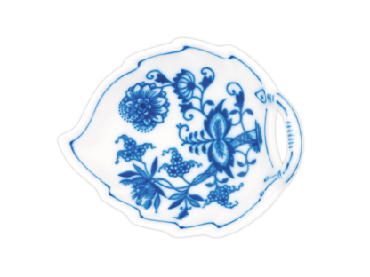 GRÜN  Zwiebelmuster Blattschale 22cm Original Bohemia Porzellan Dubi Karlsbader 