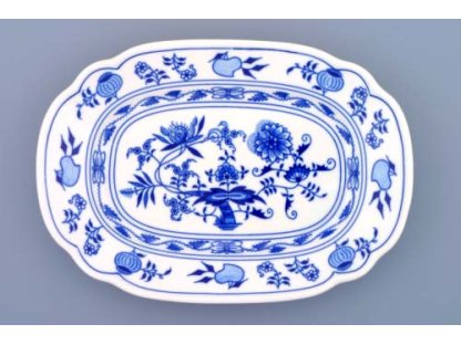 GREEN  Zwiebelmuster Flat bowl 24cm Original Blue Onion Pattern Bohemia from Dubi 