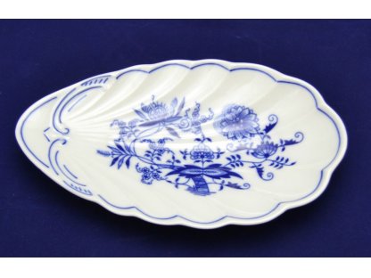 GRÜN  Zwiebelmuster Muschelschale 23cm Original Bohemia Porzellan Dubi Karlsbader