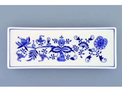 GRÜN  Zwiebelmuster Miska na ryby 27,5 x 10,4 cm Original Bohemia Porzellan Dubi Karlsbader 