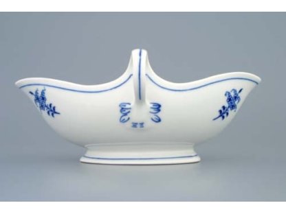 GREEN  Zwiebelmuster Oval sauce pan without base 0.55l Original Blue Onion Pattern Bohemia from Dubi 