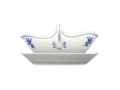  ZELENÝ Cibulák Omáčník oválný s podstastavcem 0,55l Originál Český porcelán Dubí