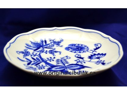 GRÜN  Zwiebelmuster Untertasse (Bouillon) 17,5cm  Original Bohemia Porzellan Dubi Karlsbader